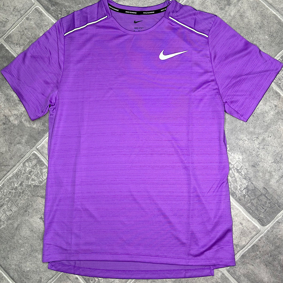 Nike miler best sale t shirt purple